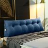 SOGA 100cm Blue Triangular Wedge Bed Pillow Headboard