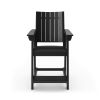 Black Modern Counter Chair â€“ Sleek HDPE Poly Lumber for Dining, Patio, and Garden Comfort