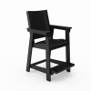 Black Modern Counter Chair â€“ Sleek HDPE Poly Lumber for Dining, Patio, and Garden Comfort