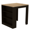 3-Drawer Kitchen Island Wenge and Pine