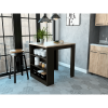 3-Drawer Kitchen Island Wenge and Pine