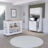 Nadina 4-Door 2-Drawer 2-piece Kitchen Set, Kitchen Island and Kitchen Pantry White and Light Oak