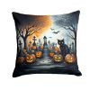 NEW Black Cat Spooky Halloween Throw Pillow Machine Washable, Indoor Outdoor Decorative Pillow for Couch, Bed or Patio, 18Hx18W