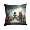 Krampus The Christmas Demon Spooky Halloween Throw Pillow Machine Washable, Indoor Outdoor Decorative Pillow for Couch, Bed or Patio, 18Hx18W