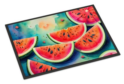 Colorful Watermelons Doormat Front Door Mat Indoor Outdoor Rugs for Entryway, Non Slip Washable Low Pile, 18H X 27W