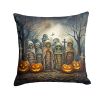 Mummies Spooky Halloween Throw Pillow Machine Washable, Indoor Outdoor Decorative Pillow for Couch, Bed or Patio, 18Hx18W