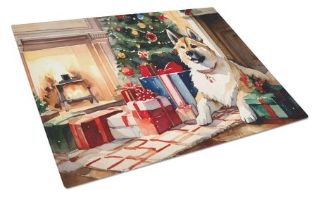 NEW Akita Cozy Christmas Glass Cutting Board Decorative Tempered Glass Kitchen Cutting and Serving Board Large Size Chopping Board