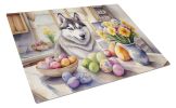 NEW Decorating Easter Siberian Husky Glass Cutting Board Decorative Tempered Glass Kitchen Cutting and Serving Board Large Size Chopping Board