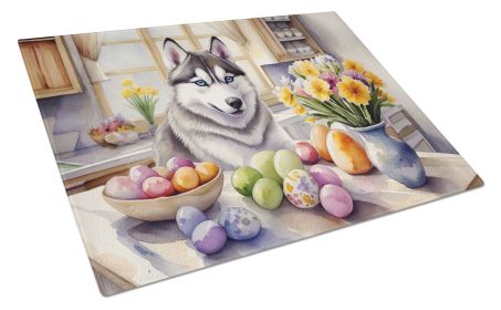 NEW Decorating Easter Siberian Husky Glass Cutting Board Decorative Tempered Glass Kitchen Cutting and Serving Board Large Size Chopping Board