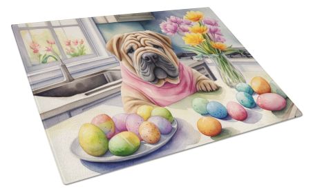 NEW Decorating Easter Shar Pei Glass Cutting Board Decorative Tempered Glass Kitchen Cutting and Serving Board Large Size Chopping Board