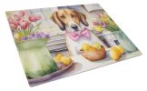 NEW Decorating Easter American Foxhound Glass Cutting Board Decorative Tempered Glass Kitchen Cutting and Serving Board Large Size Chopping Board