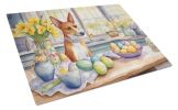 NEW Decorating Easter Basenji Glass Cutting Board Decorative Tempered Glass Kitchen Cutting and Serving Board Large Size Chopping Board