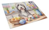 NEW Decorating Easter Bearded Collie Glass Cutting Board Decorative Tempered Glass Kitchen Cutting and Serving Board Large Size Chopping Board