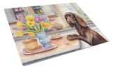NEW Decorating Easter Boykin Spaniel Glass Cutting Board Decorative Tempered Glass Kitchen Cutting and Serving Board Large Size Chopping Board