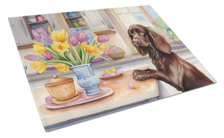 NEW Decorating Easter Boykin Spaniel Glass Cutting Board Decorative Tempered Glass Kitchen Cutting and Serving Board Large Size Chopping Board