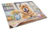 NEW Decorating Easter Chow Chow Glass Cutting Board Decorative Tempered Glass Kitchen Cutting and Serving Board Large Size Chopping Board