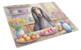 Decorating Easter Afghan Hound Glass Cutting Board Decorative Tempered Glass Kitchen Cutting and Serving Board Large Size Chopping Board