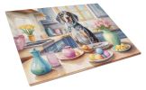 NEW Decorating Easter Bluetick Coonhound Glass Cutting Board Decorative Tempered Glass Kitchen Cutting and Serving Board Large Size Chopping Board