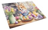 NEW Decorating Easter Corgi Glass Cutting Board Decorative Tempered Glass Kitchen Cutting and Serving Board Large Size Chopping Board