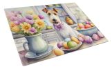 NEW Decorating Easter Fox Terrier Glass Cutting Board Decorative Tempered Glass Kitchen Cutting and Serving Board Large Size Chopping Board