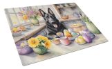 Decorating Easter German Shepherd Glass Cutting Board Decorative Tempered Glass Kitchen Cutting and Serving Board Large Size Chopping Board