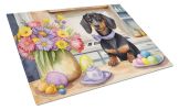 NEW Decorating Easter Dachshund Glass Cutting Board Decorative Tempered Glass Kitchen Cutting and Serving Board Large Size Chopping Board