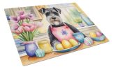 Decorating Easter Schnauzer Glass Cutting Board Decorative Tempered Glass Kitchen Cutting and Serving Board Large Size Chopping Board