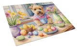 Decorating Easter Norfolk Terrier Glass Cutting Board Decorative Tempered Glass Kitchen Cutting and Serving Board Large Size Chopping Board