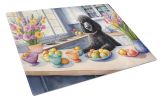 Decorating Easter Black Poodle Glass Cutting Board Decorative Tempered Glass Kitchen Cutting and Serving Board Large Size Chopping Board