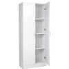 Kitchen Pantry Cabinet, 60" Tall Food Pantry Storage Cabinet, 110LBS Freestanding Storage Cabinet Cupboard with 3 Shelves(2 Adjustable)