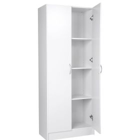 Kitchen Pantry Cabinet, 60" Tall Food Pantry Storage Cabinet, 110LBS Freestanding Storage Cabinet Cupboard with 3 Shelves(2 Adjustable)