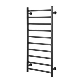 VEVOR 10-Bar Towel Warmer Rack Wall Mounted Heated Towel Rack for Bathroom Black