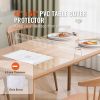 Plastic Table Cover, 42 x 60 Inch 2.0 mm Thick Clear Table Protector, Rectangle PVC Desk Mat, Waterproof & Easy Cleaning Desk Pad Tablecloth