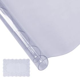 Clear Table Cover Protector, 48 inch/1230 mm Round Table Cover, 1.5 mm Thick PVC Plastic Tablecloth, Waterproof Desktop Protector for Writing Desk