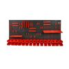 Wall Mounted Storage Bins, 30-Bin Parts Rack Organizer Garage Plastic Shop Tool with Wall Panels/Tool Holders/Hooks, Tool Organizer for Nuts, Bolts