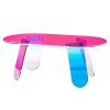 Acrylic Coffee Table, Iridescent Acrylic End Table, 13.8 inch high Colorful Acrylic Side Table, for Coffee, Drink, Food, Snack used in Living Room
