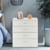 Modern Simple 4-Drawer Dresser White