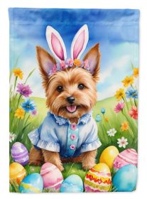 Norwich Terrier Easter Egg Hunt House Flag Large Porch Sleeve Pole Decorative Outside Yard Banner Artwork Wall Hanging, Polyester, House Size, Multico