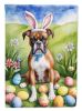 Boxer Easter Egg Hunt House Flag Large Porch Sleeve Pole Decorative Outside Yard Banner Artwork Wall Hanging, Polyester, House Size, Multicolor