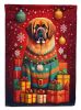 Tibetan Mastiff Holiday Christmas House Flag Large Porch Sleeve Pole Decorative Outside Yard Banner Artwork Wall Hanging, Polyester, House Size, Multi