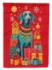 Weimaraner Holiday Christmas House Flag Large Porch Sleeve Pole Decorative Outside Yard Banner Artwork Wall Hanging, Polyester, House Size, Multicolor