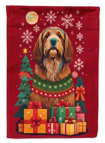 Otterhound Holiday Christmas House Flag Large Porch Sleeve Pole Decorative Outside Yard Banner Artwork Wall Hanging, Polyester, House Size, Multicolor