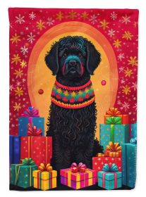 Puli Holiday Christmas House Flag Large Porch Sleeve Pole Decorative Outside Yard Banner Artwork Wall Hanging, Polyester, House Size, Multicolor