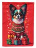 Papillon Holiday Christmas House Flag Large Porch Sleeve Pole Decorative Outside Yard Banner Artwork Wall Hanging, Polyester, House Size, Multicolor