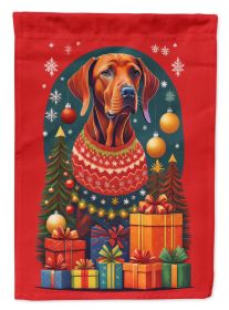 Vizsla Holiday Christmas House Flag Large Porch Sleeve Pole Decorative Outside Yard Banner Artwork Wall Hanging, Polyester, House Size, Multicolor