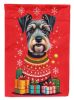 Schnauzer Holiday Christmas House Flag Large Porch Sleeve Pole Decorative Outside Yard Banner Artwork Wall Hanging, Polyester, House Size, Multicolor
