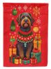 Wirehaired Pointing Griffon Holiday Christmas House Flag Large Porch Sleeve Pole Decorative Outside Yard Banner Artwork Wall Hanging, Polyester, House