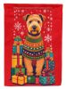 Lakeland Terrier Holiday Christmas House Flag Large Porch Sleeve Pole Decorative Outside Yard Banner Artwork Wall Hanging, Polyester, House Size, Mult