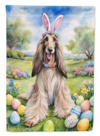 Afghan Hound Easter Egg Hunt House Flag Large Porch Sleeve Pole Decorative Outside Yard Banner Artwork Wall Hanging, Polyester, House Size, Multicolor