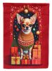 Chihuahua Holiday Christmas House Flag Large Porch Sleeve Pole Decorative Outside Yard Banner Artwork Wall Hanging, Polyester, House Size, Multicolor